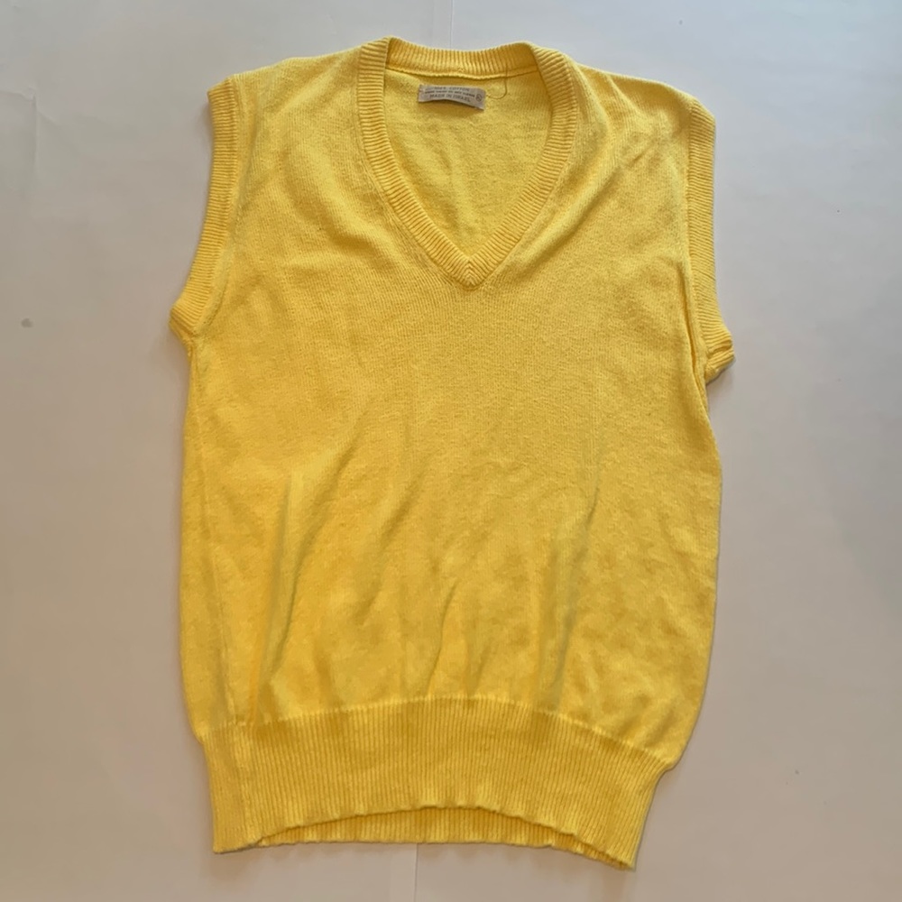Israeli Handmade Sweater Vest - Yellow